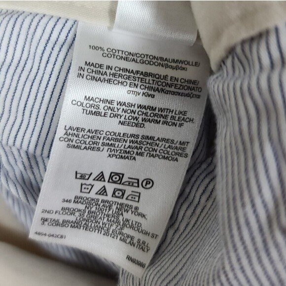 Brooks Brothers Ivory Pants 37x30 - Picture 8 of 8